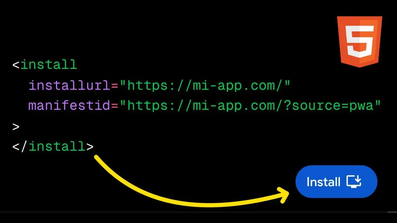 New HTML element <install>